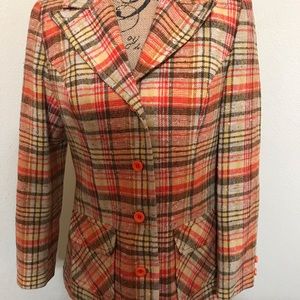 Vintage Young Pendleton Plaid Blazer